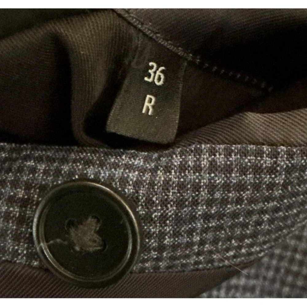 Theory Chambers Mens 36R‎ Blue Textured Micro Check 100% Virgin Wool Blazer